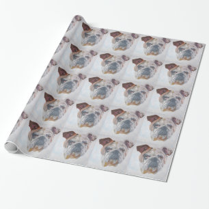Papier Cadeau American Bulldog Artistic Pet Portrait
