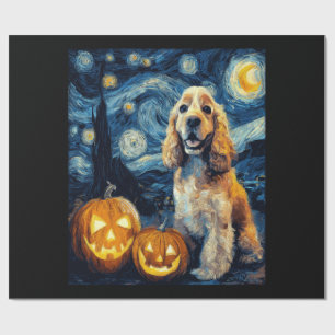 Papier Cadeau American Cocker Spaniel Chien Mignon Halloween Jac