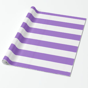 Papier Cadeau Améthyste, Motif blanc de bandes XL