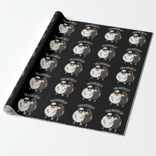 Papier Cadeau Ami-mouton Drôle Mouton Pun Mouton Sombre BG