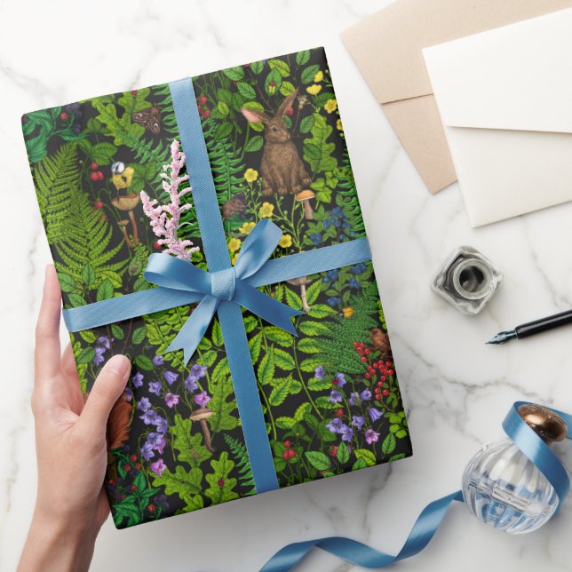 Papier Cadeau Amimies et plantes des bois (Cadeaux)
