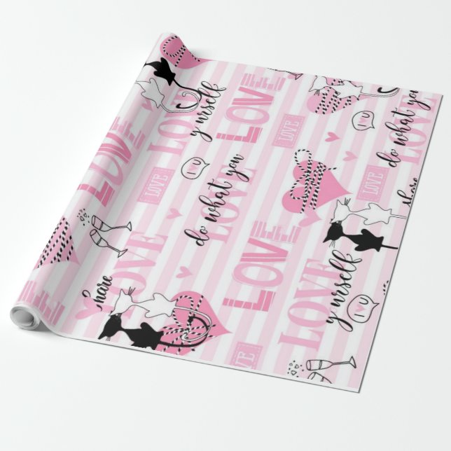 Papier Cadeau Amour (Déroulé)