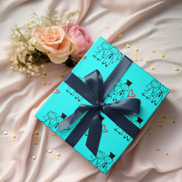 Papier Cadeau Amour Coeur Mariage Couple