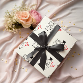 Papier Cadeau Amour Coeur Mariage Couple