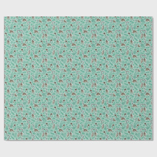 Papier Cadeau Amour de lémurien pour les feuilles de menthe