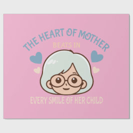 Papier Cadeau amour de mère sincère - jour de la mère