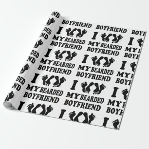 Papier Cadeau Amour de Noël I mon ami barbu