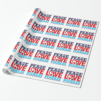 Papier Cadeau Amour et caniches de paix