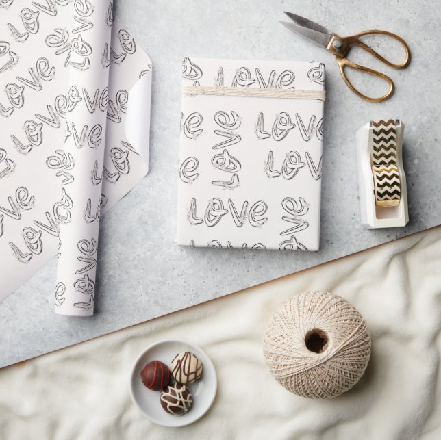 Papier Cadeau Amour Les Fleurs D'Amandes Sur L'Ivoire (Artisanat)