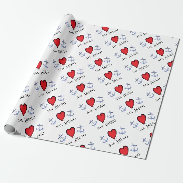 Papier Cadeau amour San Diego (Déroulé)