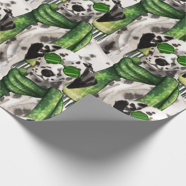 Papier Cadeau Amoureux des chiens à la mosquée Noël dalmate (Coin)