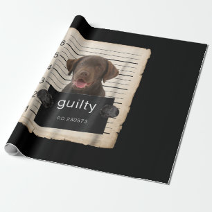 Papier Cadeau Amoureux des chiens Chocolat de culpabilité Labr