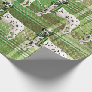 Papier Cadeau Amoureux des chiens Dalmatien Plaid Noël