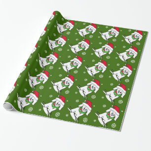 Papier Cadeau Amoureux des chiens de Noël