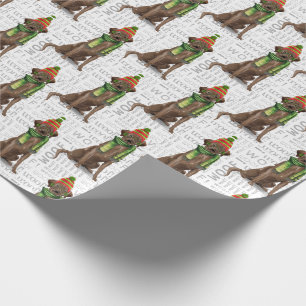 Papier Cadeau Amoureux des chiens du laboratoire de chocolat de 