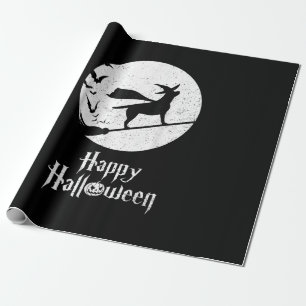 Papier Cadeau Amoureux des chiens   Happy Halloween Lab sorcier 