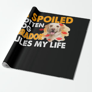 Papier Cadeau Amoureux des chiens   Spoten Labrador Rules Ma vie