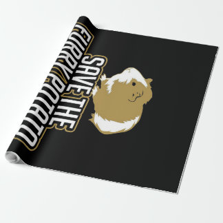 Papier Cadeau Amoureux du cochon de Guinée drôle | Sauvez La Pom