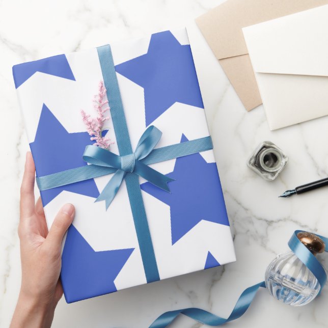 Papier Cadeau Amusant, Bold Navy Blue Stars Motif (Cadeaux)