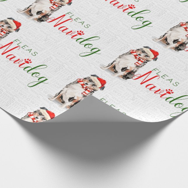 Papier Cadeau Amusant chien Noël Berger australien (Coin)