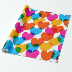 Papier Cadeau Amusant vintage amour coeur arrière - plan en pre
