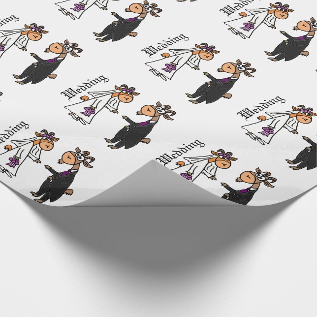 Papier Cadeau Amusante mariée et Mariage de chèvre de chambre (Coin)