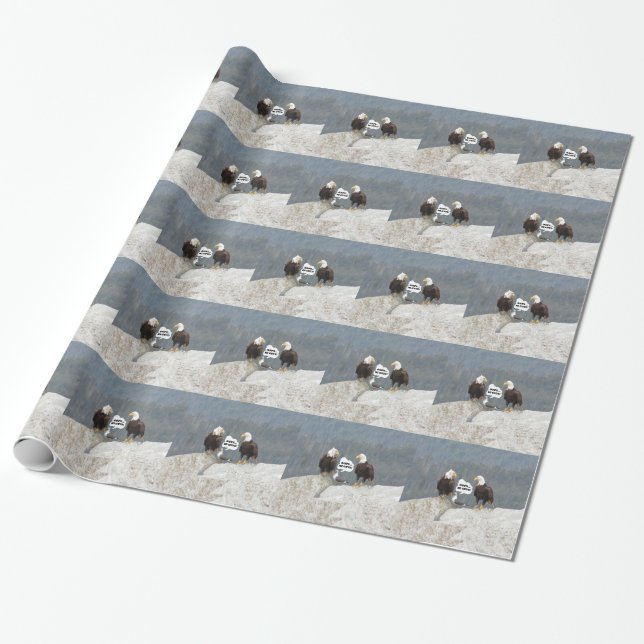 Papier Cadeau Amusants aigles et mouettes (Déroulé)