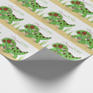 Papier Cadeau Amusants Dinosaur Tricératops Garçons et filles