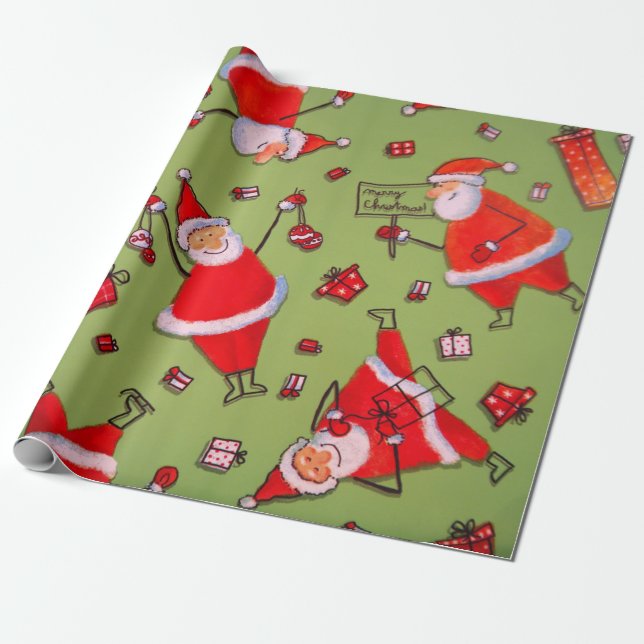 Papier Cadeau Amusement avec Père Noël (Déroulé)