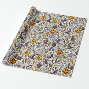 Papier Cadeau Amusement d'Halloween