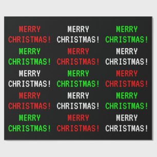 Papier Cadeau Amusement, JOYEUX NOËL de regard classique de jeu