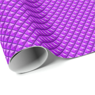 Papier Cadeau Amythyst purple, enamel look, étudiant ded grid