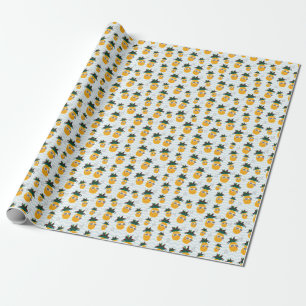 Papier Cadeau Ananas, bateau : mignon motif océanique.