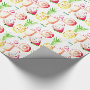 Papier Cadeau Ananas, Cerises, Donuts, Glace, Watermelon