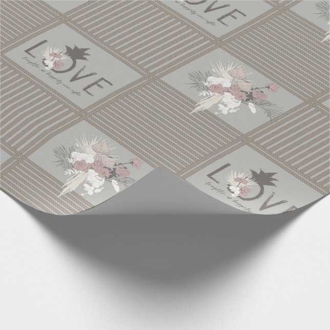 Papier Cadeau Ananas de son oeil, Tropical Romance envelopper ca (Coin)