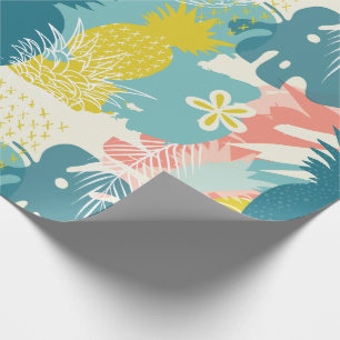 Papier Cadeau Ananas hawaïen tropical