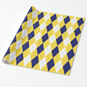 Papier Cadeau Ananas Jaune Gris Foncé Blanc XL Argyle