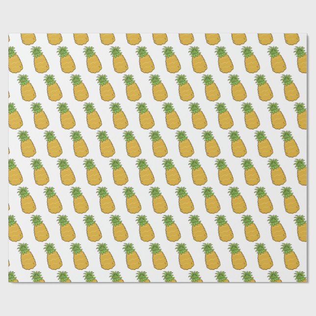 Papier Cadeau Ananas mignon (Plat)