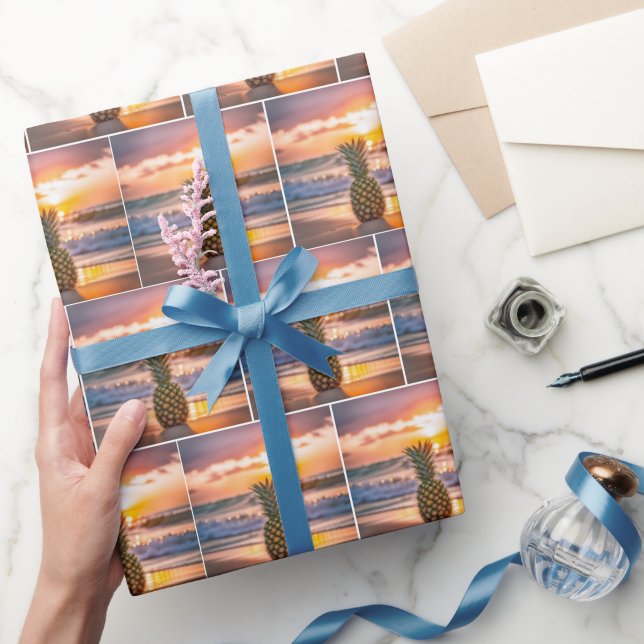 Papier Cadeau Ananas Sur Sunset Beach (Cadeaux)
