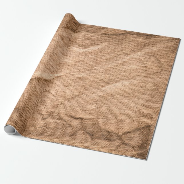 Papier Cadeau Ancien arrière - plan en tissu marron (Déroulé)