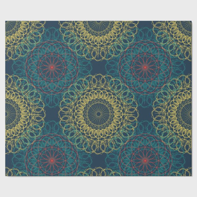 Papier Cadeau Ancien modèle de mandala géométrique (Couture)