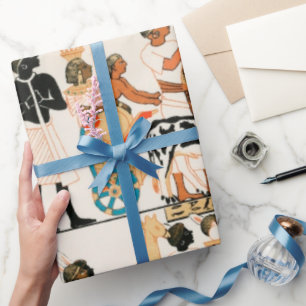 Papier Cadeau Ancien papier motif d'art égyptien