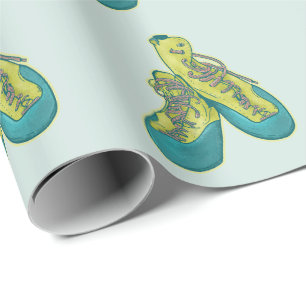 Papier Cadeau Ancienne escalade chaussures rock escalade