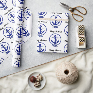 Papier Cadeau Ancre nautique profondément ancrée