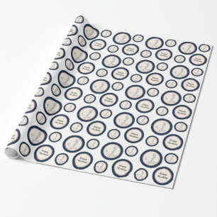 Papier Cadeau Ancres nautiques Beach Anniversaire