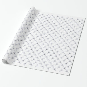 Papier Cadeau Ange argenté de Noël