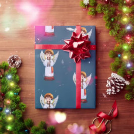 Papier Cadeau Ange de Noël ukrainien