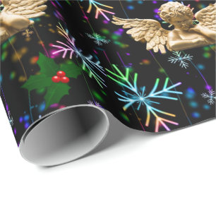 Papier Cadeau Ange Papier à enveloppement Noël