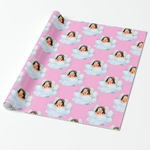 Papier Cadeau Angel dans les nuages 6-Lt CADEAU rose PAPIER