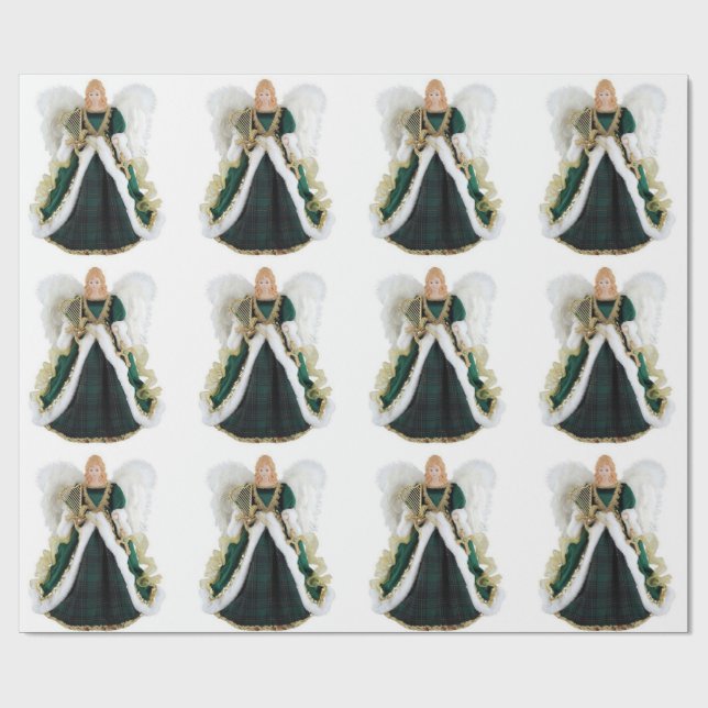 Papier Cadeau Angel vert (Plat)
